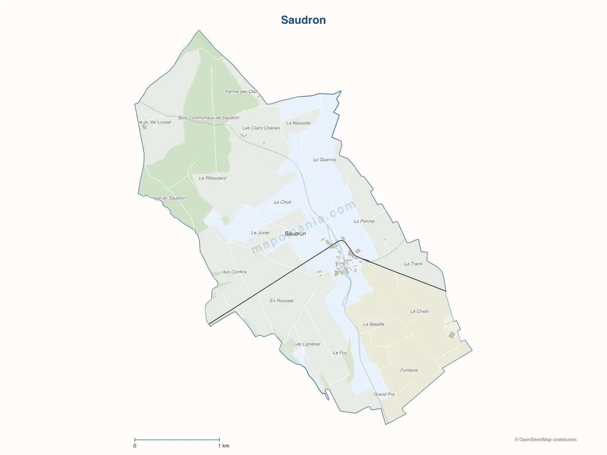 Carte de Saudron à personnaliser