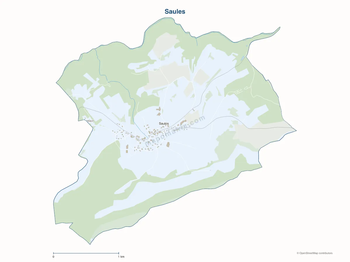 Carte de Saules à personnaliser