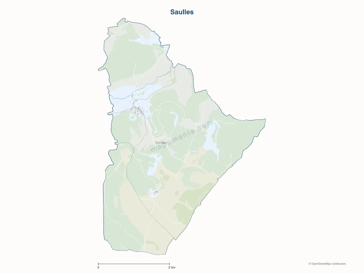 Carte de Saulles à personnaliser