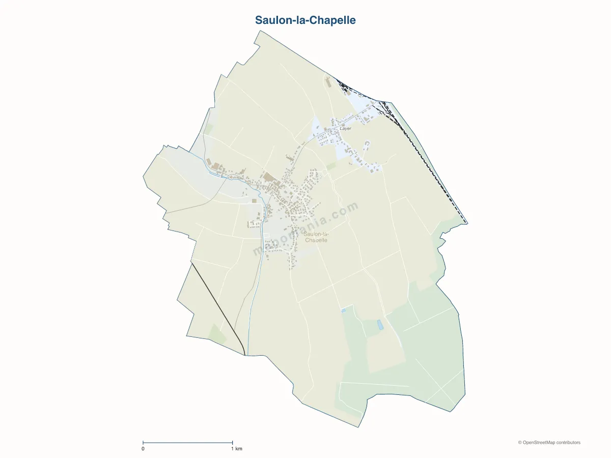 Carte de Saulon-la-Chapelle à personnaliser