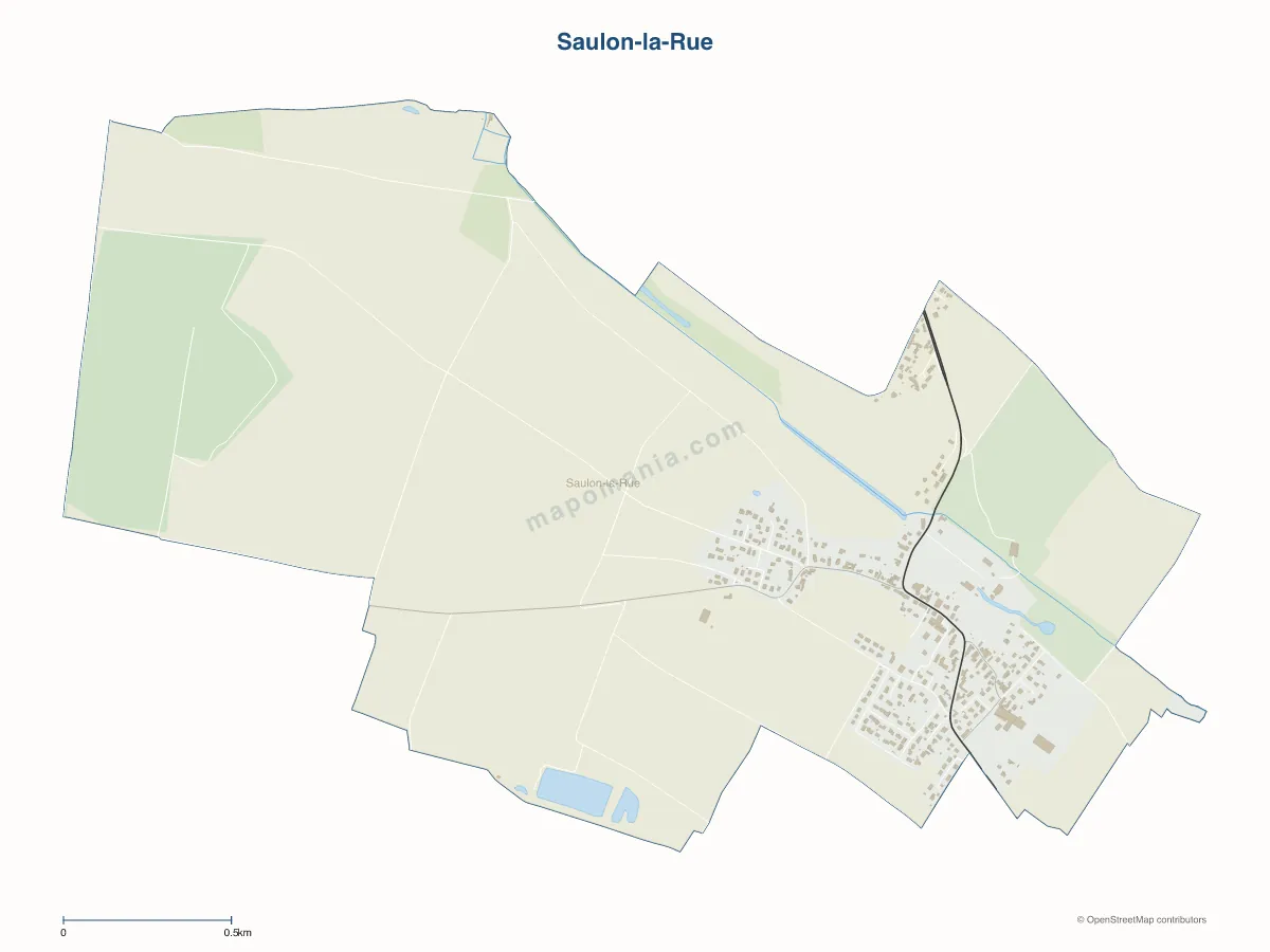 Carte de Saulon-la-Rue à personnaliser