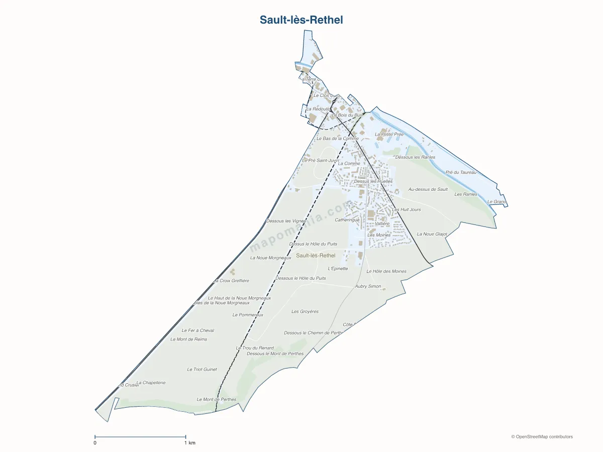 Carte de Sault-lès-Rethel à personnaliser