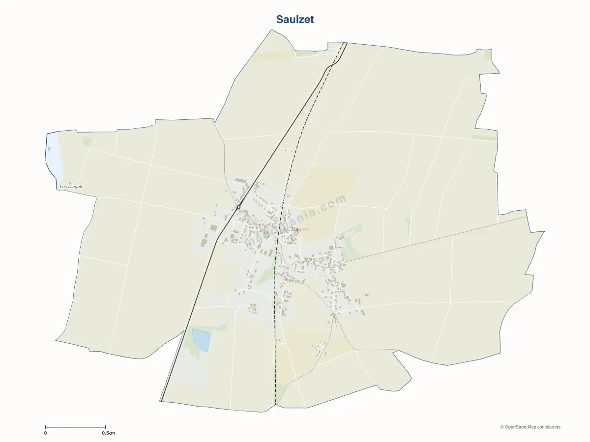 Carte de Saulzet à personnaliser