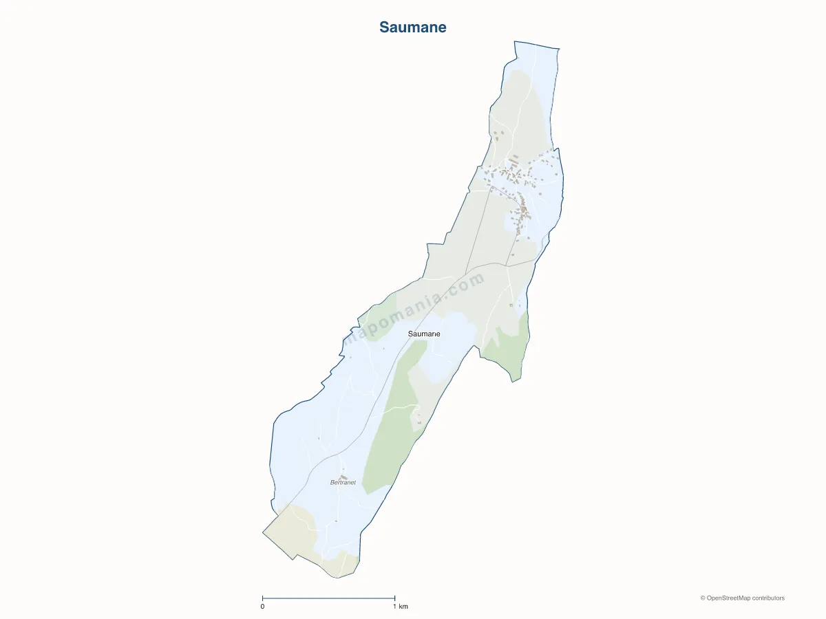 Carte de Saumane à personnaliser
