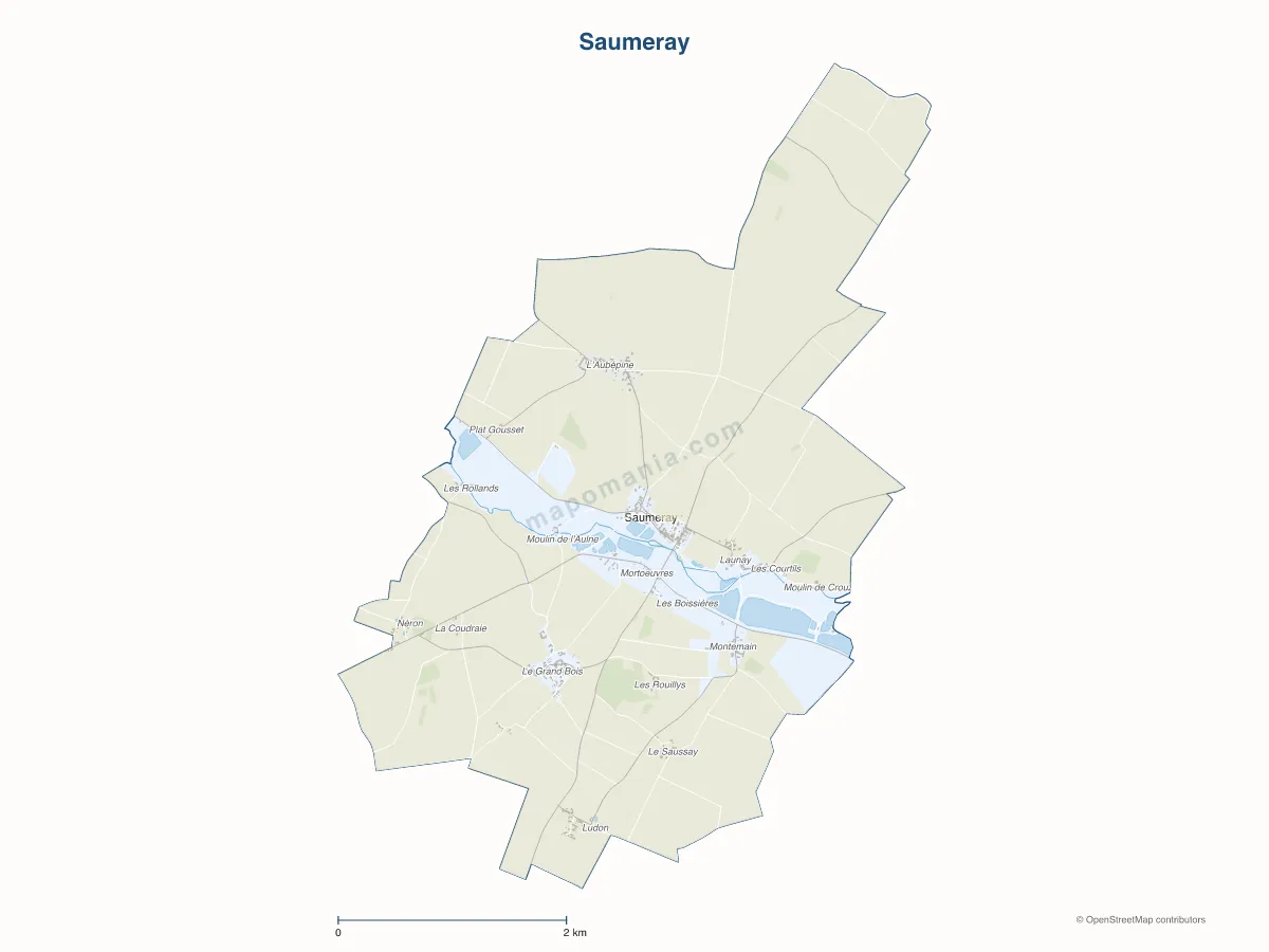 Carte de Saumeray à personnaliser