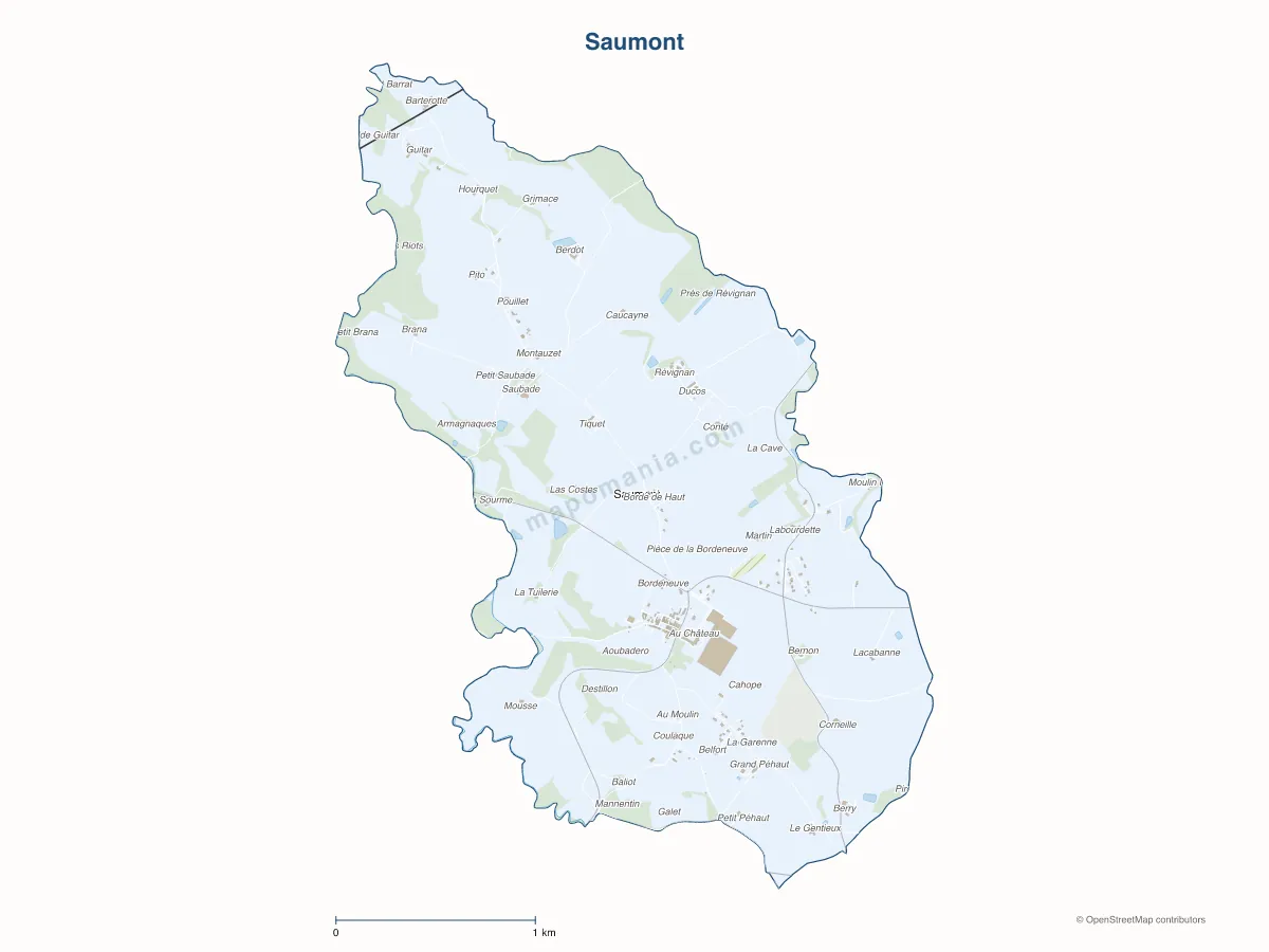 Carte de Saumont à personnaliser