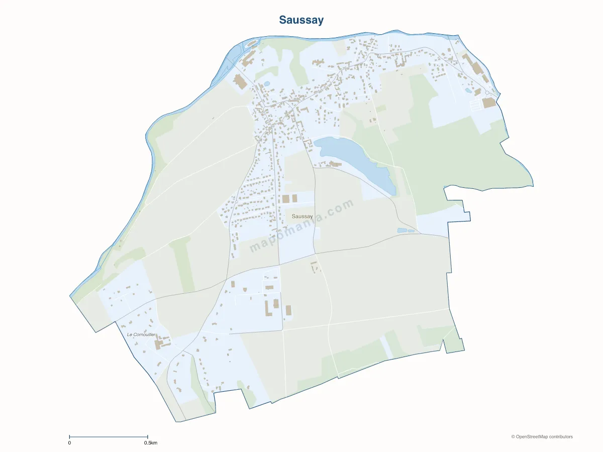 Carte de Saussay à personnaliser