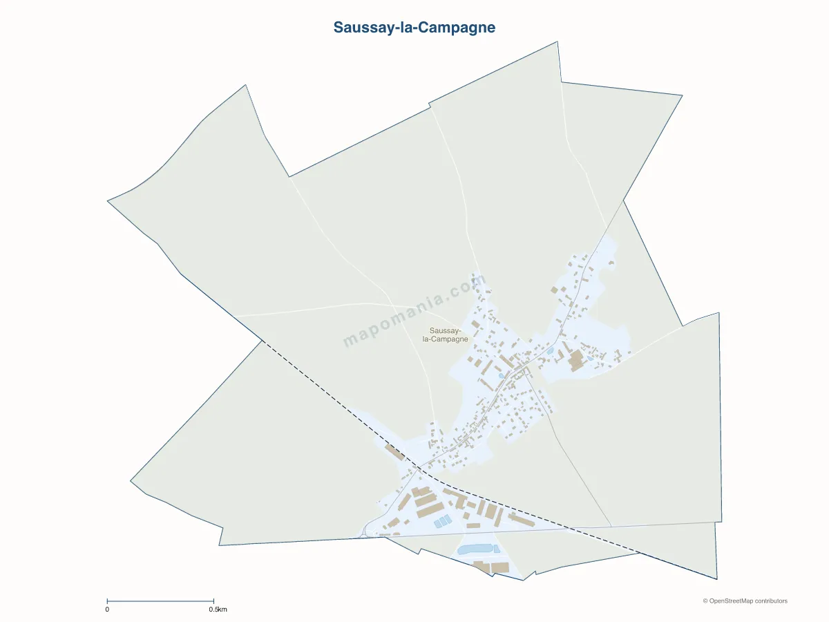 Carte de Saussay-la-Campagne à personnaliser