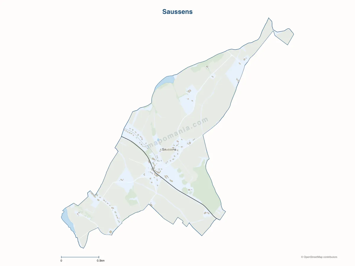 Carte de Saussens à personnaliser