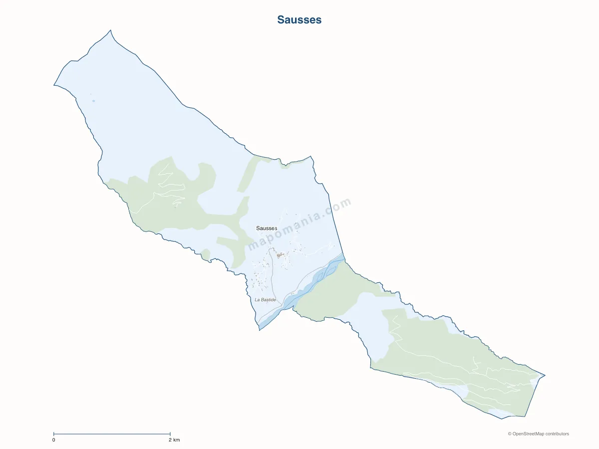 Carte de Sausses à personnaliser