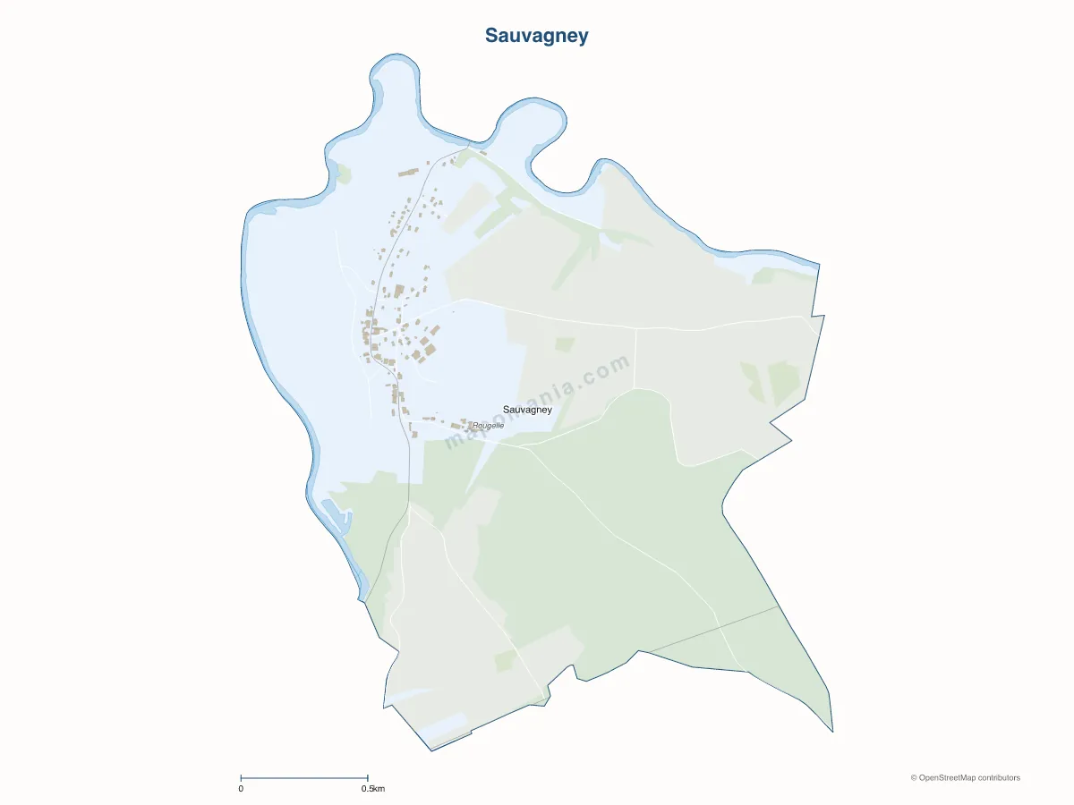Carte de Sauvagney à personnaliser