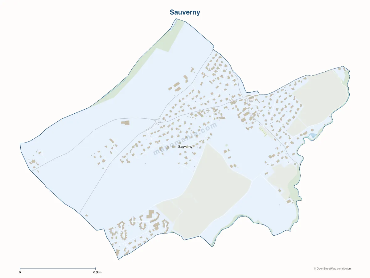 Carte de Sauverny à personnaliser
