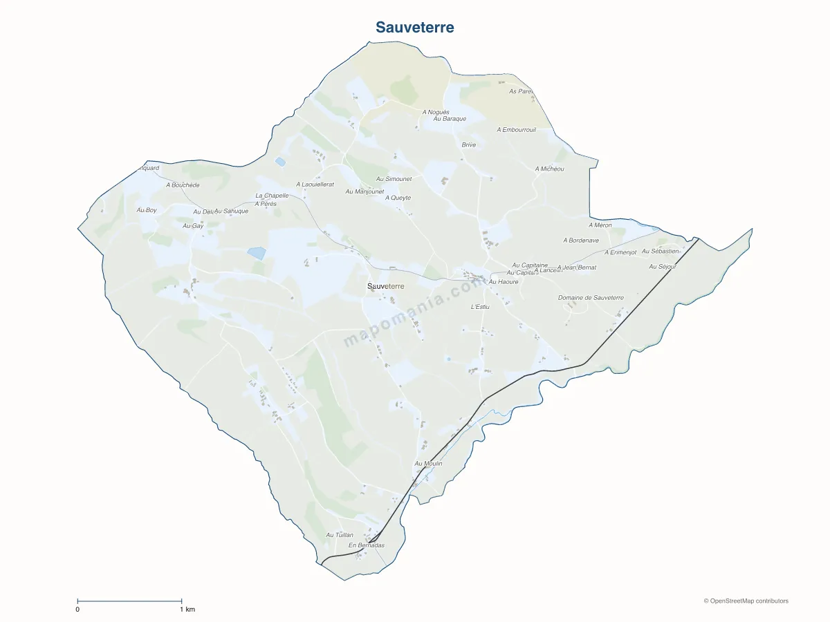 Carte de Sauveterre à personnaliser