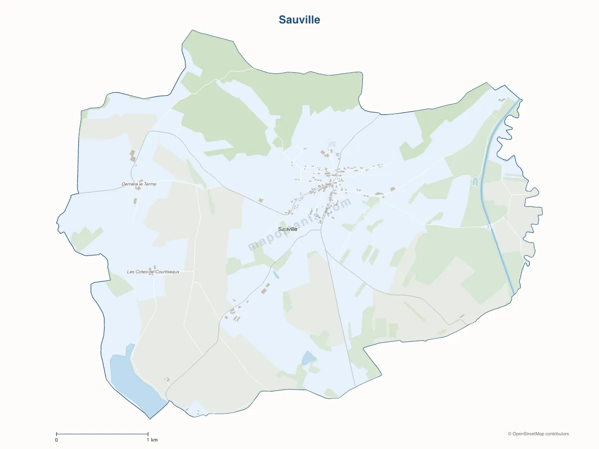 Carte de Sauville à personnaliser