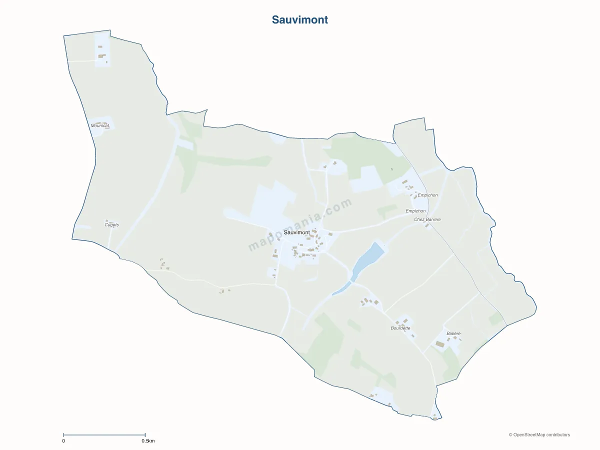 Carte de Sauvimont à personnaliser