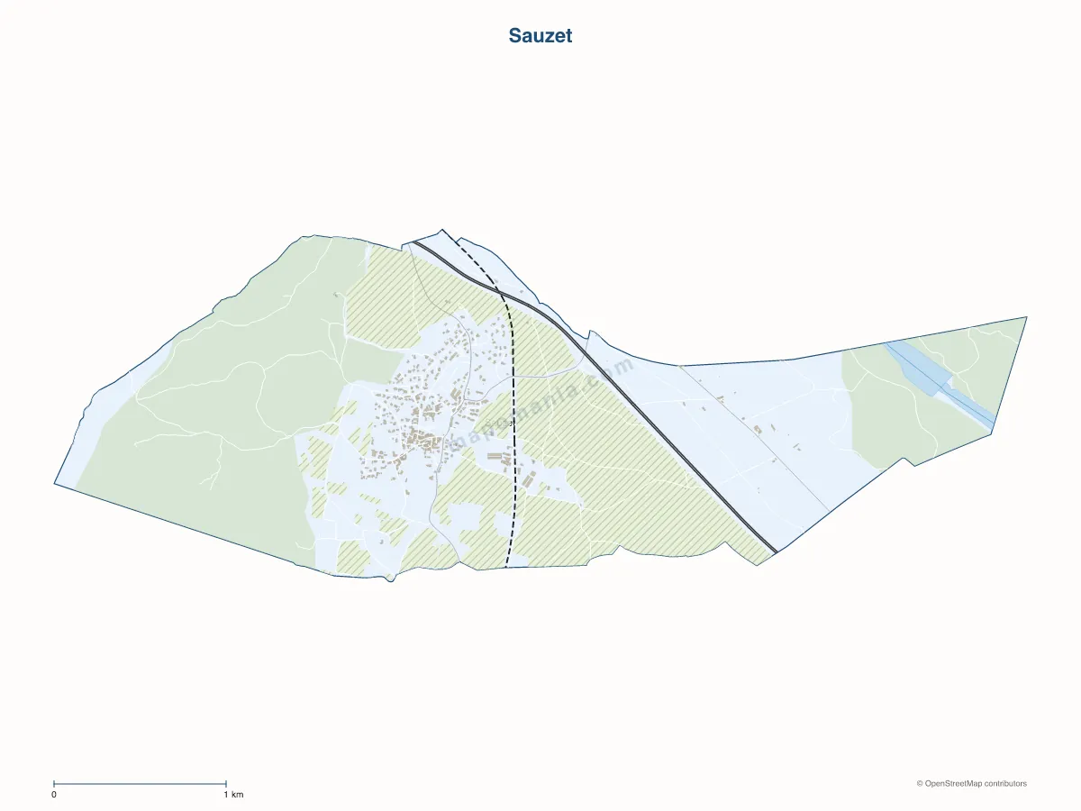 Carte de Sauzet à personnaliser