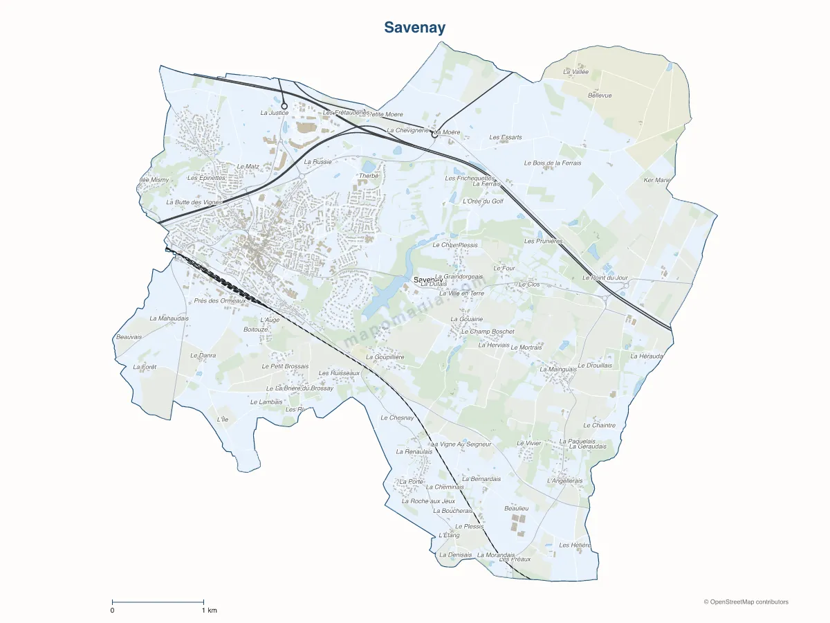 Carte de Savenay à personnaliser