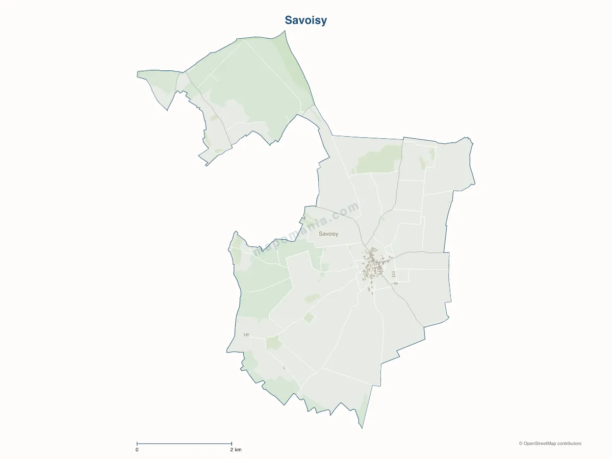 Carte de Savoisy à personnaliser