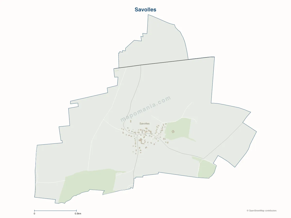 Carte de Savolles à personnaliser