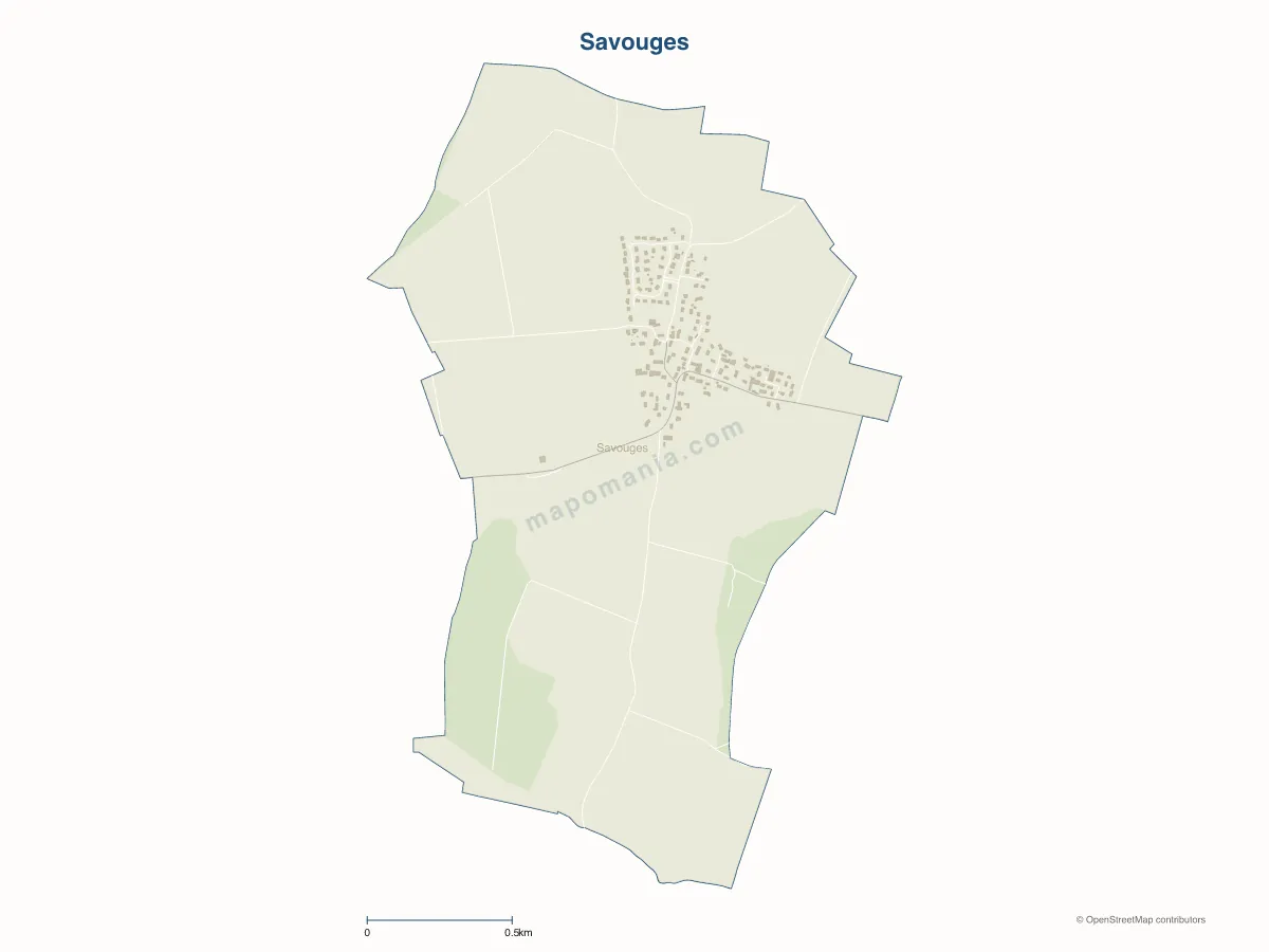 Carte de Savouges à personnaliser