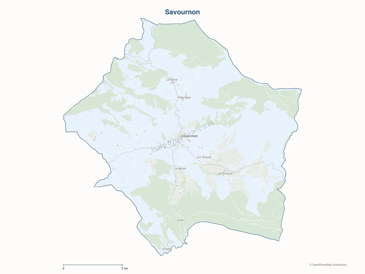 Carte de Savournon à personnaliser