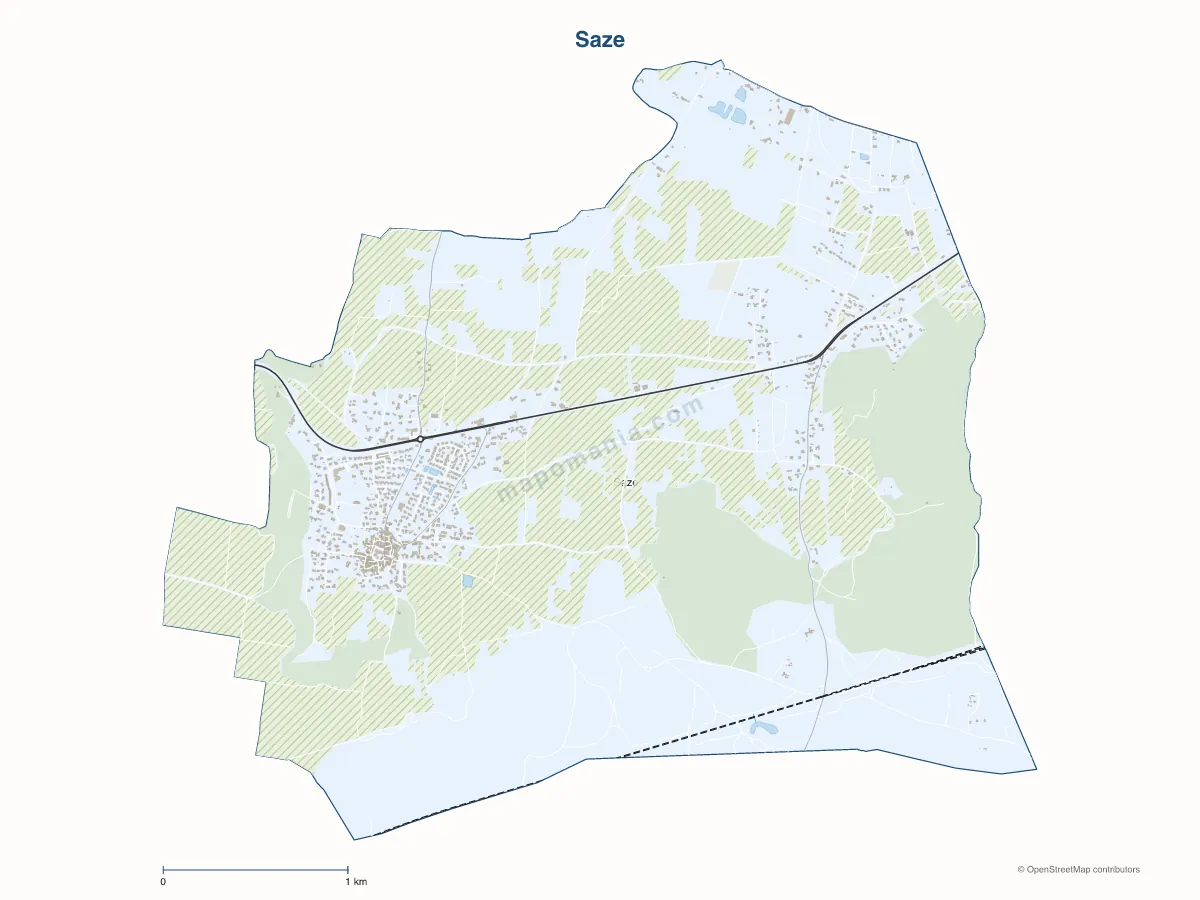 Carte de Saze à personnaliser