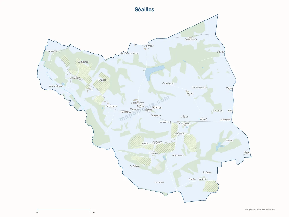 Carte de Séailles à personnaliser