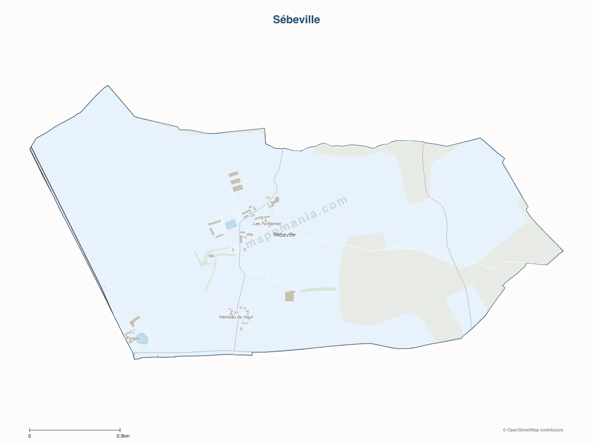 Carte de Sébeville à personnaliser