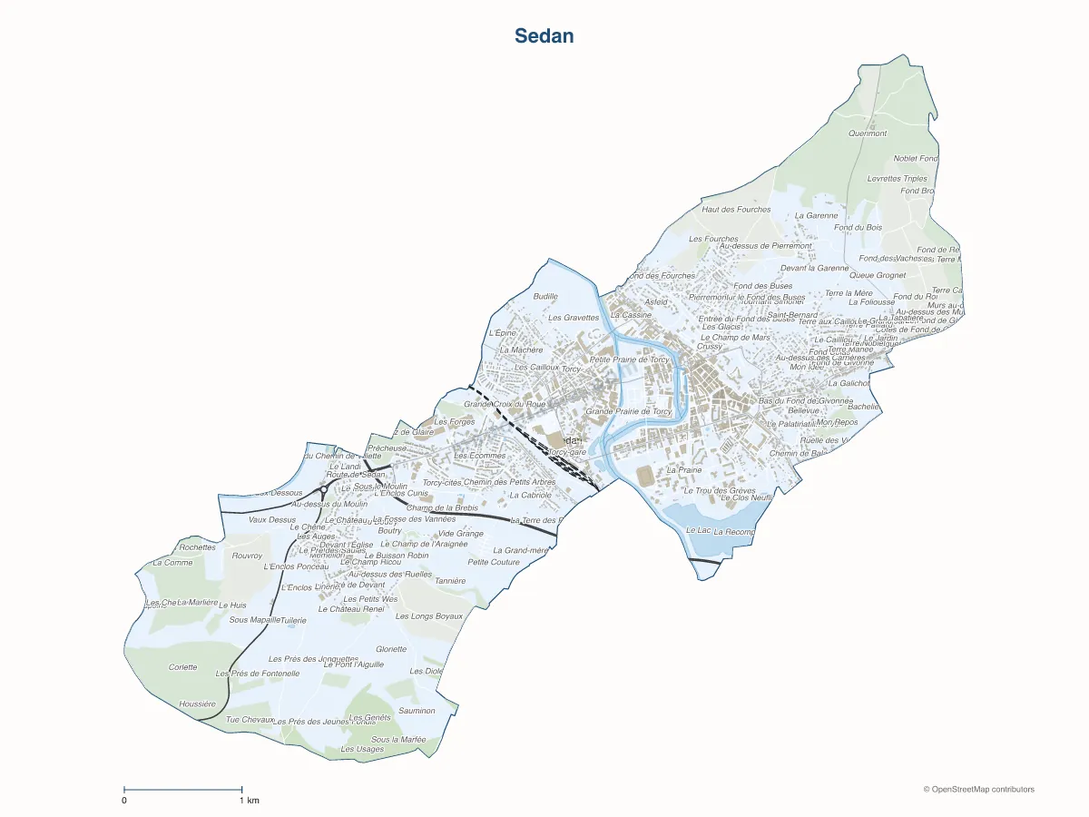 Carte de Sedan à personnaliser