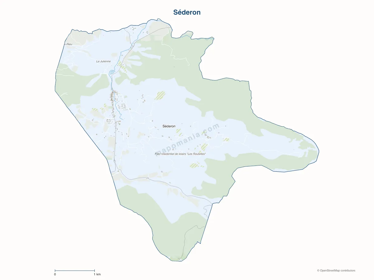 Carte de Séderon à personnaliser