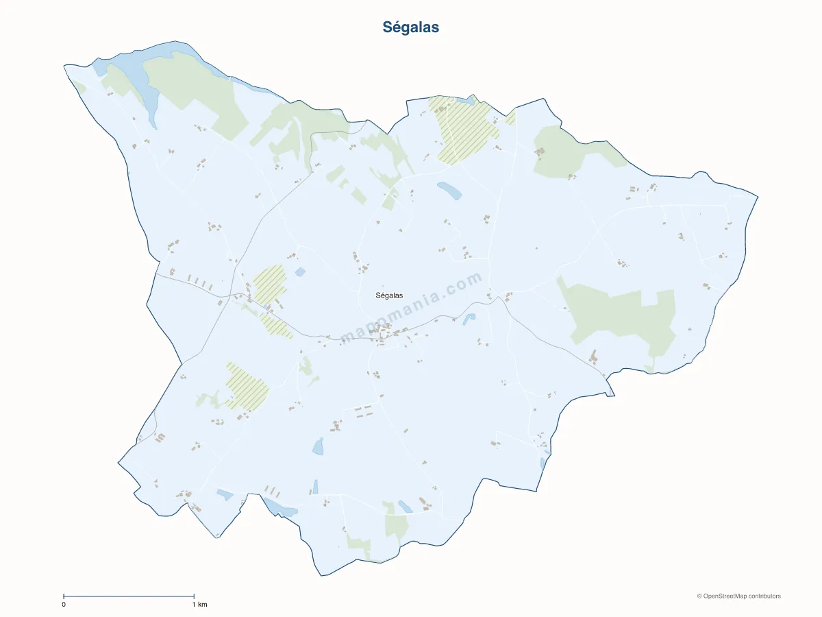 Carte de Ségalas à personnaliser