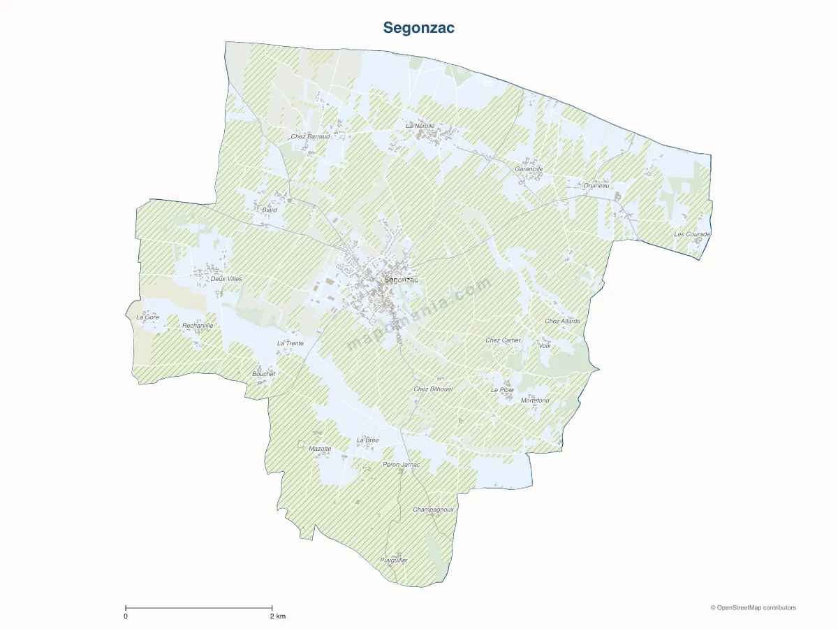 Carte de Segonzac à personnaliser