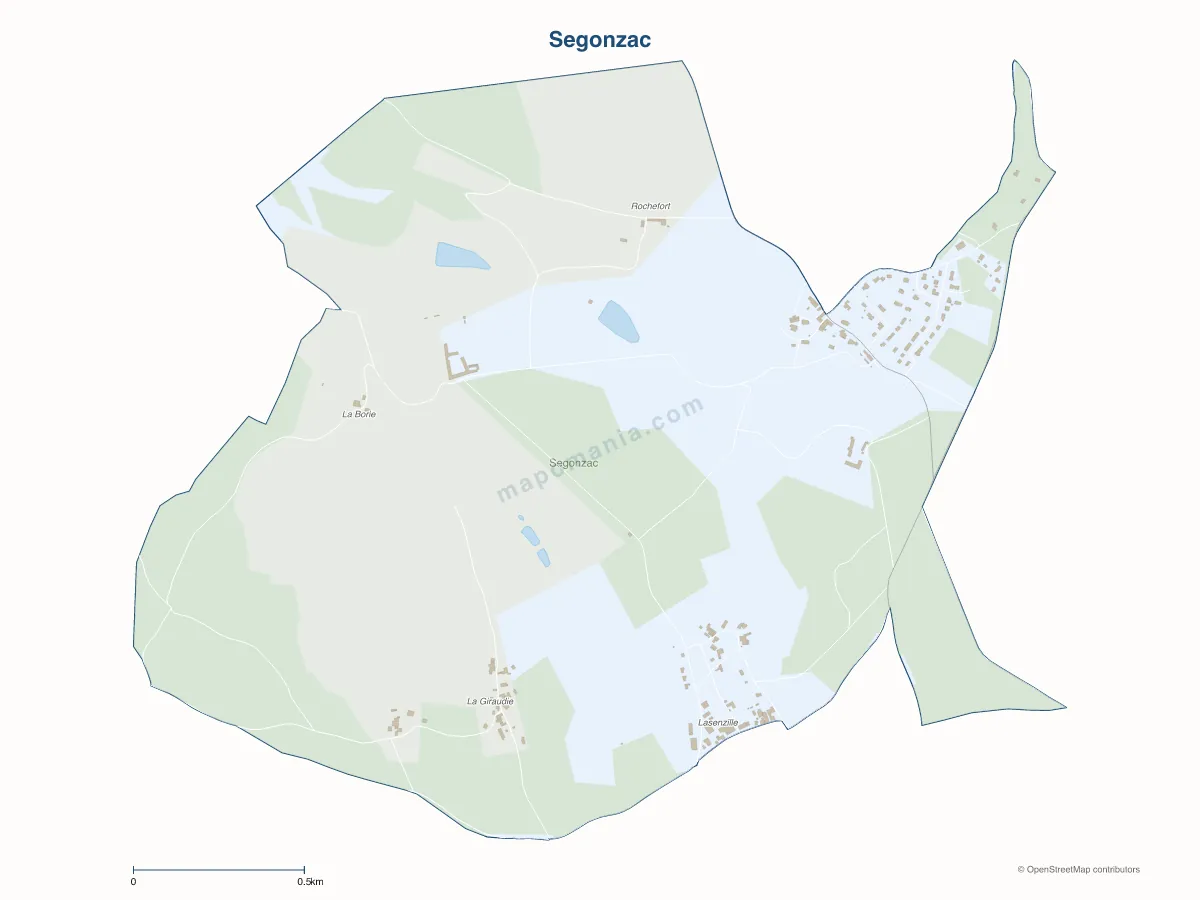 Carte de Segonzac à personnaliser