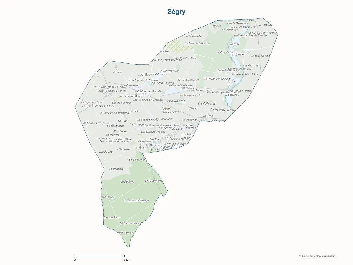 Carte de Ségry à personnaliser