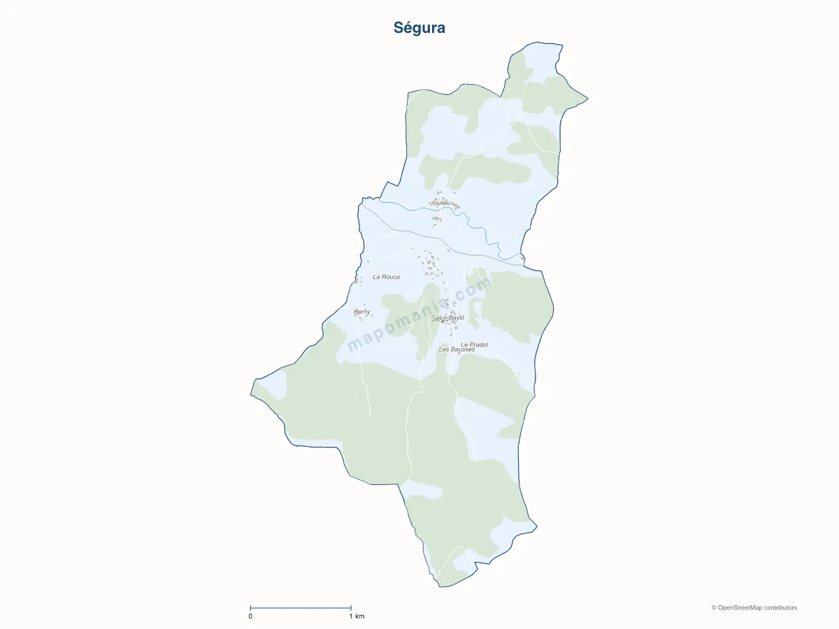 Carte de Ségura à personnaliser