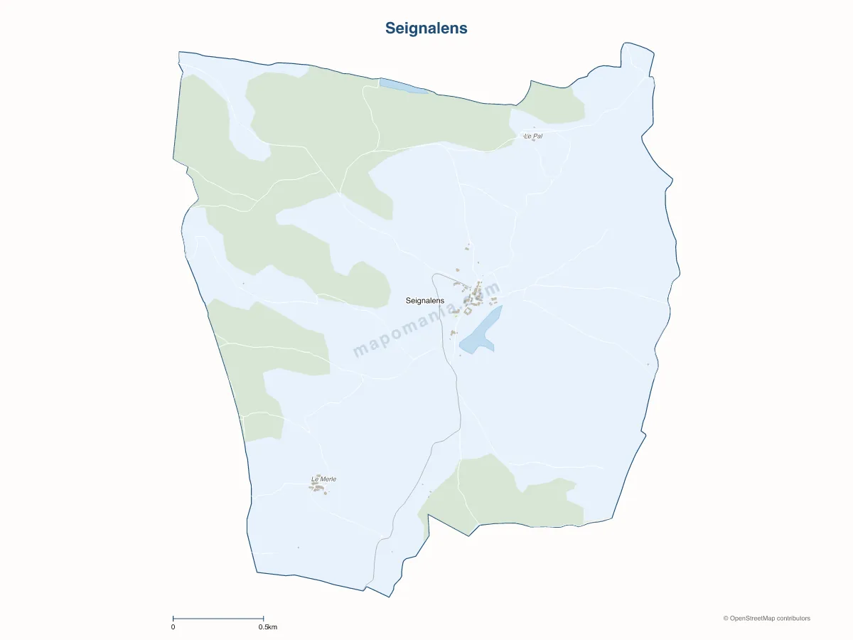 Carte de Seignalens à personnaliser