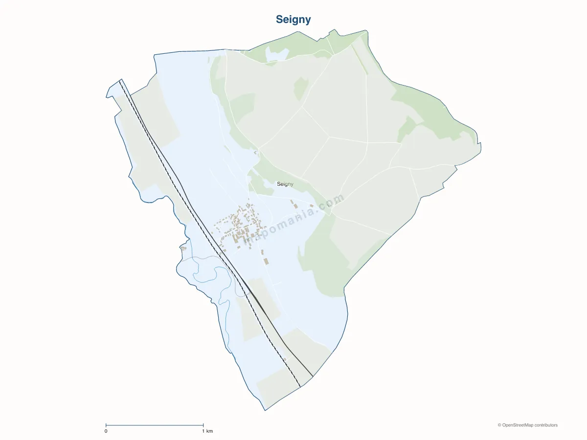 Carte de Seigny à personnaliser