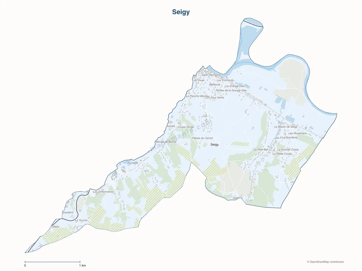 Carte de Seigy à personnaliser
