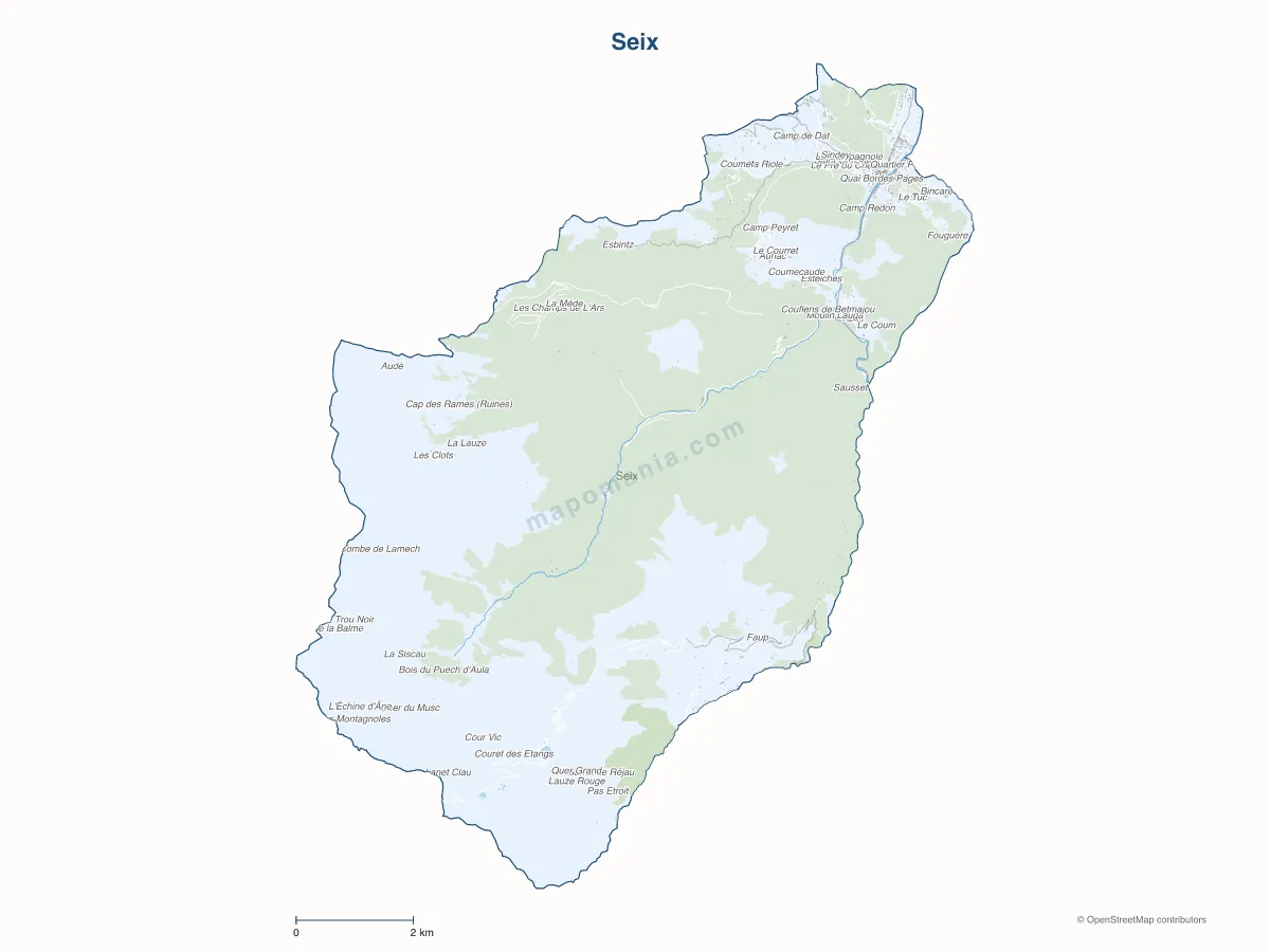 Carte de Seix à personnaliser