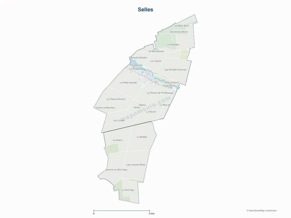 Carte de Selles à personnaliser