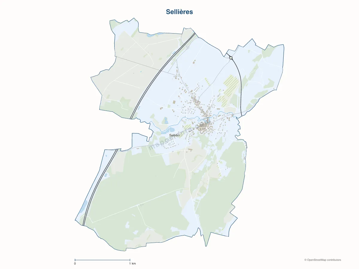 Carte de Sellières à personnaliser