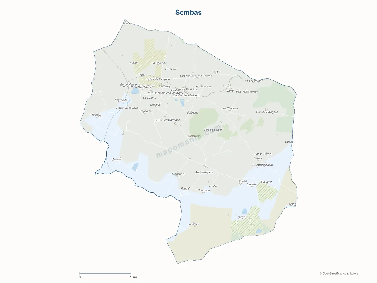 Carte de Sembas à personnaliser