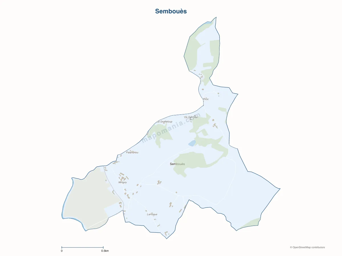 Carte de Sembouès à personnaliser