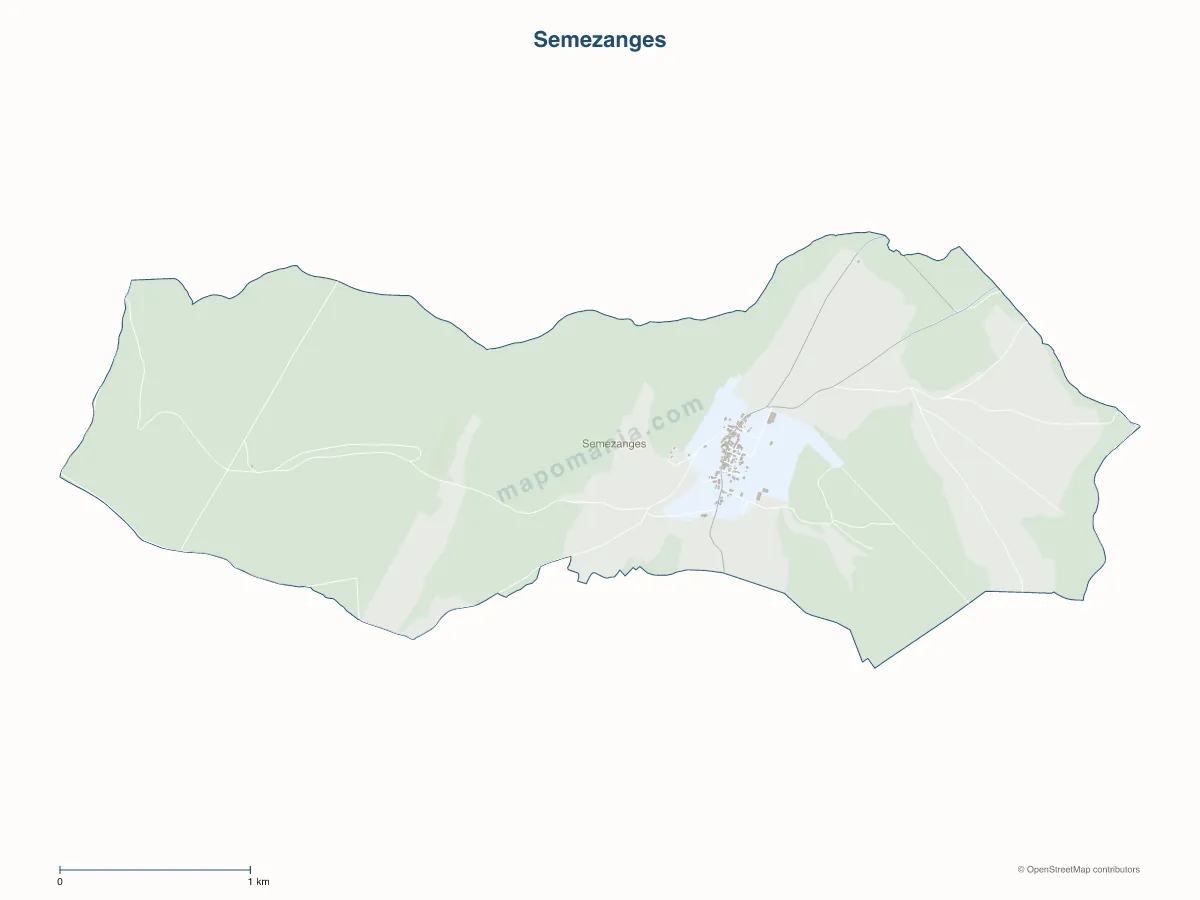 Carte de Semezanges à personnaliser