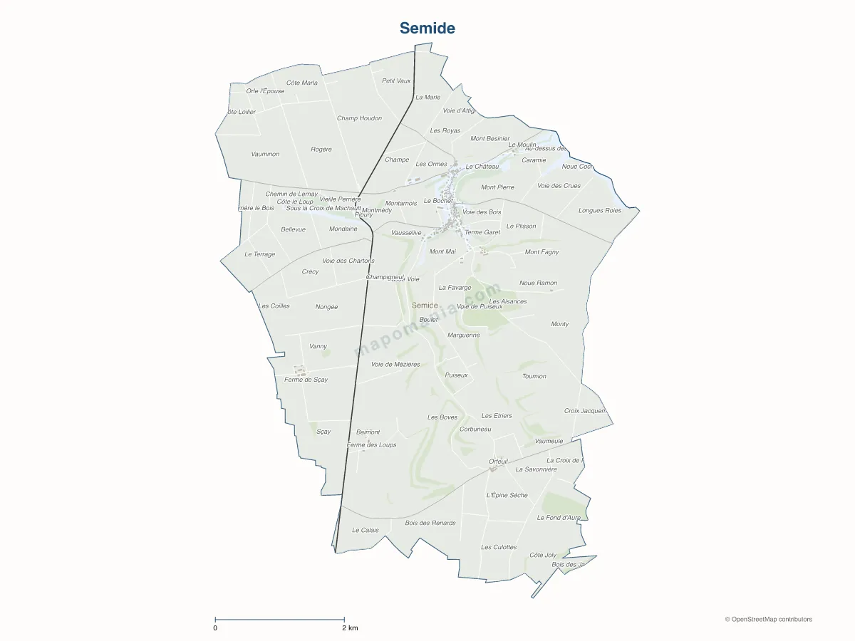 Carte de Semide à personnaliser
