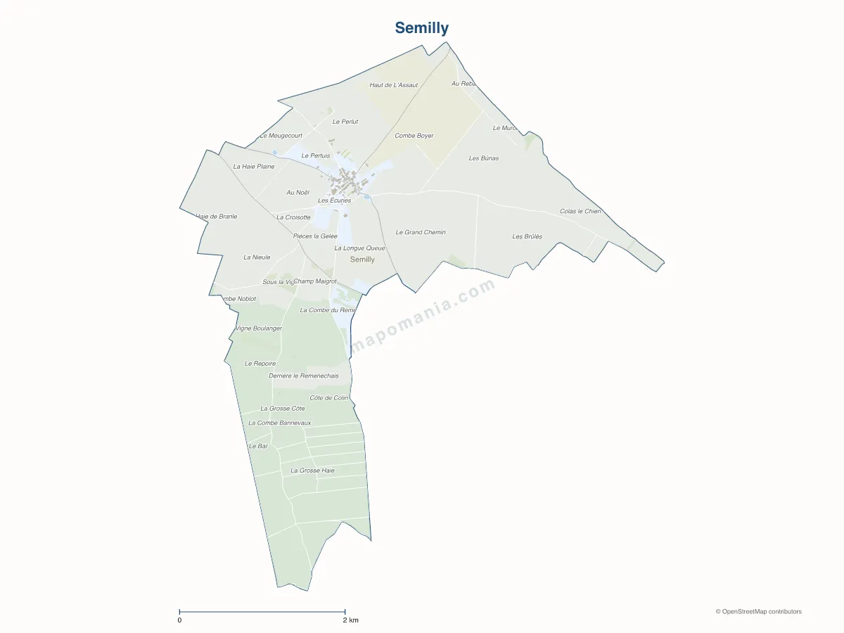 Carte de Semilly à personnaliser