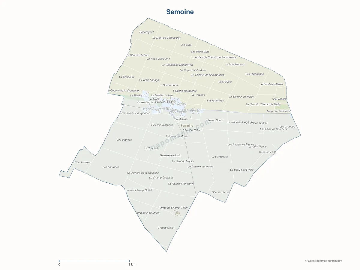 Carte de Semoine à personnaliser