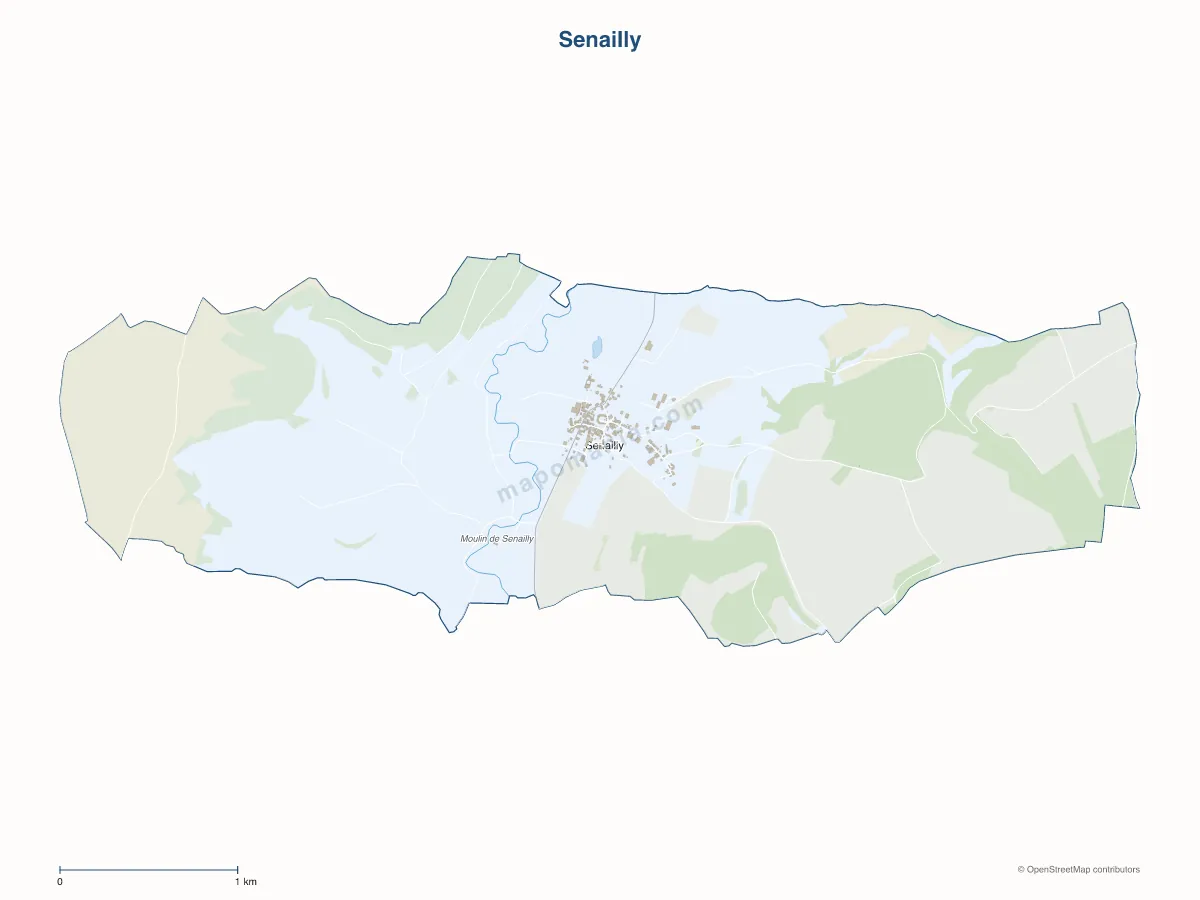 Carte de Senailly à personnaliser