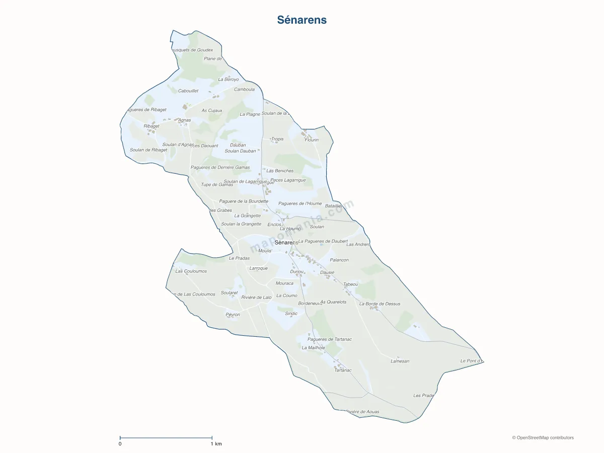 Carte de Sénarens à personnaliser