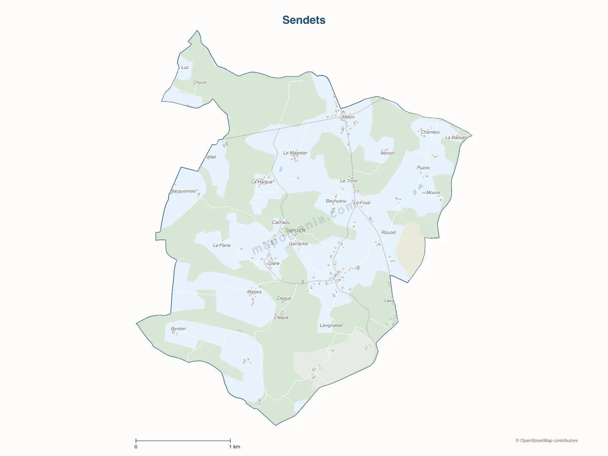 Carte de Sendets à personnaliser